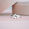 1.50ct Round Moissanite Solitaire Split Shank Style Engagement Ring