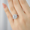 2.30CT Cushion Moissanite Vintage Halo Engagement Ring