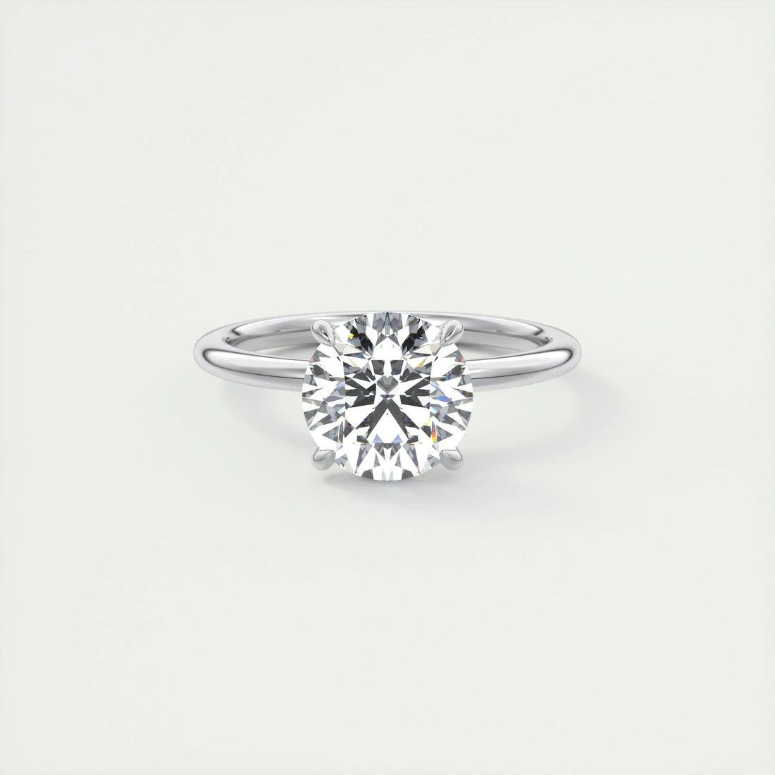 1.75 Ct Round Cut Moissanite Solitaire Diamond Engagement Ring