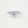 2.18 Ct Round Floral Solitaire Diamond Engagement Ring