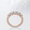 Round Cut Moissanite Five Stone Diamond Wedding Band for Her
