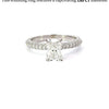 1.62-3.62 CT Radiant  CVD Diamond Pave Setting Engagement Ring