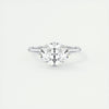 2.5 Ct Oval solitaire with Hidden Halo Moissanite Diamond Engagement Ring