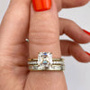 2.0 Ct Asscher Cut Moissanite Solitaire Diamond Engagement Ring