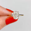 2.0 Ct  Oval Cut  Solitaire Moissanite Diamond  Engagement Ring