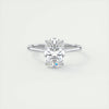 2.0 Ct Oval Cathedral Solitaire Moissanite Diamond Engagement Ring
