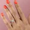 2.0 -4.0 CT Shape Princess Three Stone Style Engagement Ring