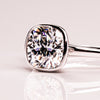 1.15 - 3.15 CT Cushion  CVD Diamond Bezel Hidden Halo Engagement Ring