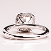 1.15 - 3.15 CT Cushion  CVD Diamond Bezel Hidden Halo Engagement Ring