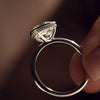 1.15 - 3.15 CT Cushion  CVD Diamond Bezel Hidden Halo Engagement Ring