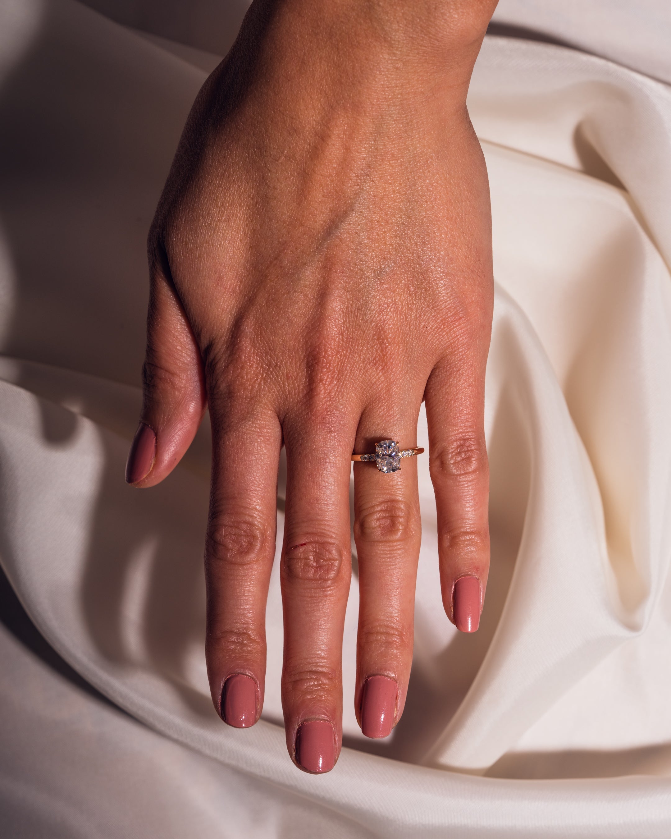 1.49-3.49 CT Cushion CVD Diamond Hidden Halo Engagement Ring