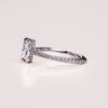 0.96-3.0 CT Cushion  CVD Diamond Hidden Halo Pave Setting Engagement Ring