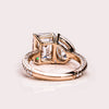 2.25 CT Emerald & Pear E/VS2 CVD Diamond Two Stone Engagement Ring