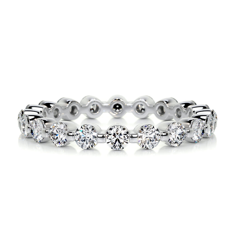 Bubble Round Moissanite Full Eternity Wedding Band