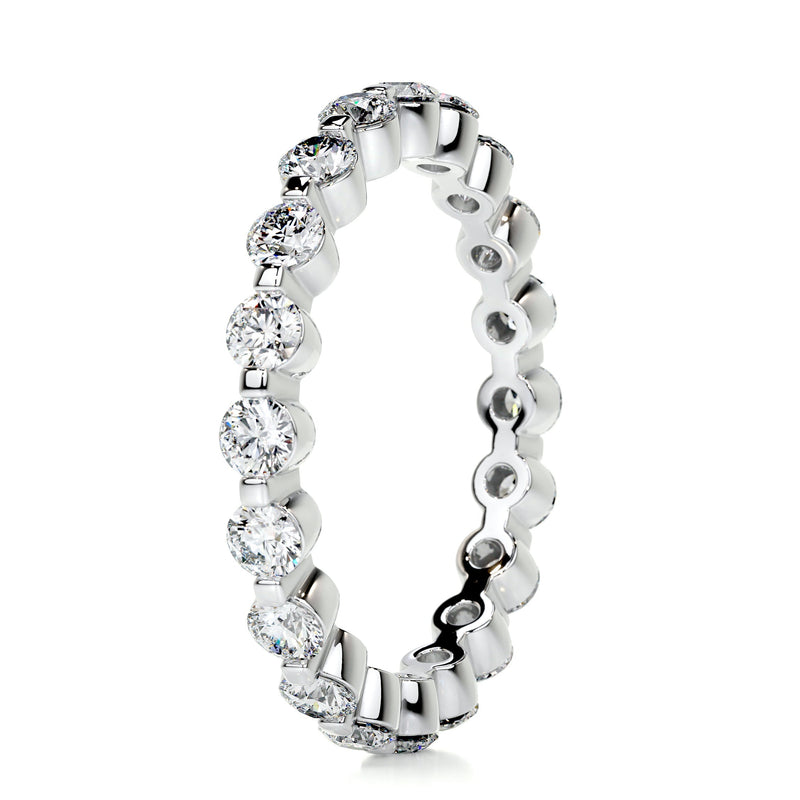 Bubble Round Moissanite Full Eternity Wedding Band