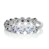 Bubble Round Moissanite Half Eternity Wedding Band