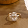 1.0 CT-3.0 CT Emerald CVD Diamond Halo Setting Engagement Ring