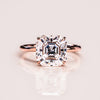 1.20-3.20 CT Asscher  CVD Diamond Solitaire Engagement Ring