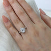 1.50CT Pear Cut Moissanite Halo Engagement Ring