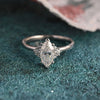 1.0-3.0 CT Marquise CVD Diamond Cluster Engagement Ring