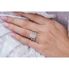 3.55CT Radiant Moissanite Hidden Halo Pave Setting Engagement Ring