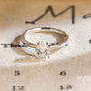 1.0 - 3.0 CT Pear CVD Diamond Solitaire Engagement Ring