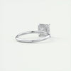 2.5 Ct Princess solitaire with Hidden Halo Moissanite Diamond Engagement Ring