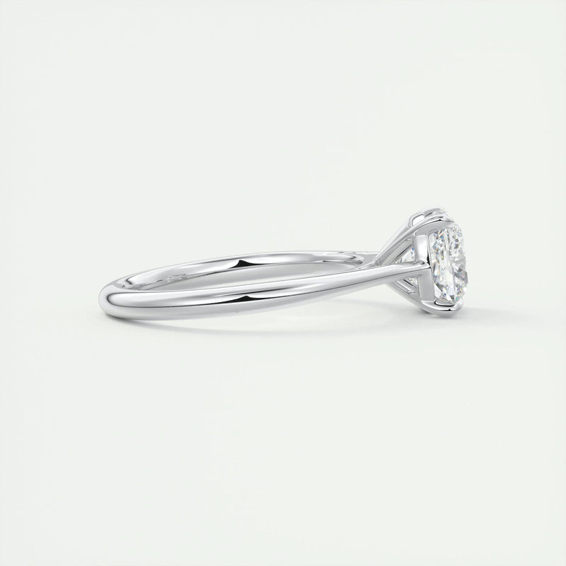 2.0 Ct Cushion Cut Solitaire Cathedral Set Moissanite Diamond Engagement Ring