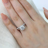 2.30CT Cushion Cut Moissanite Halo Bridal Ring Set