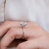 3.20CT Elongated Cushion Moissanite Solitaire Hidden Halo Setting Engagement Ring