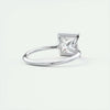 2.0 Ct Princess Half Bezel Solitaire Moissanite Diamond Engagement Ring