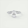2.0 Ct Oval Floral Solitaire Moissanite Diamond Engagement Ring