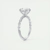 2.35 Ct Round Solitaire with Bubble Moissanite Diamond Engagement Ring