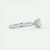 2.0 Ct Cushion Solitaire Moissanite  Diamond  Engagement Ring