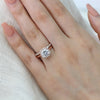 1.65CT Cushion Cut Moissanite Halo Bridal Ring Set
