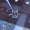 1.0 - 3.0 CT Emerald CVD Diamond Solitaire Engagement Ring