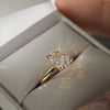 1.5-3.0 CT Elongated Cushion CVD Diamond Solitaire Engagement Ring