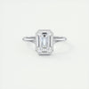 2.0 Ct Emerald Bezel Solitaire Moissanite Engagement Ring