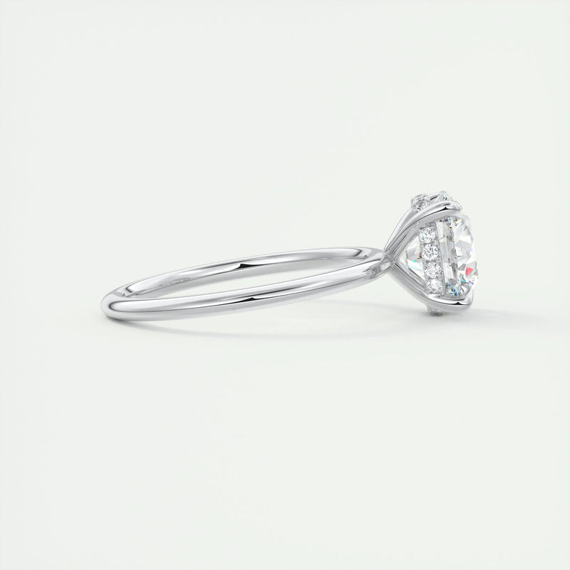 2.55 Ct Round Hidden Halo Moissanite Diamond Engagement Ring