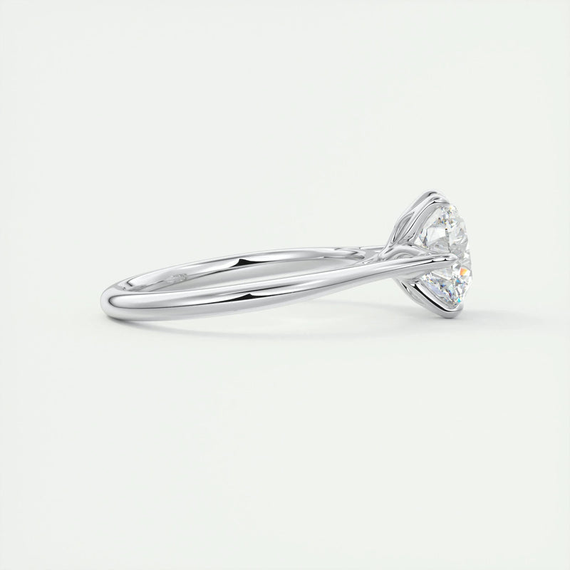 1.8 Ct Round Solitaire Moissanite Diamond Engagement Ring