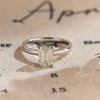 1.0-3.0 CT Emerald CVD Diamond Solitaire Engagement Ring