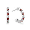 1.20CT Round Garnet Diamond January Birthstone Earrings