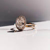 2.0CT Oval Cut Moissanite Halo Engagement Ring