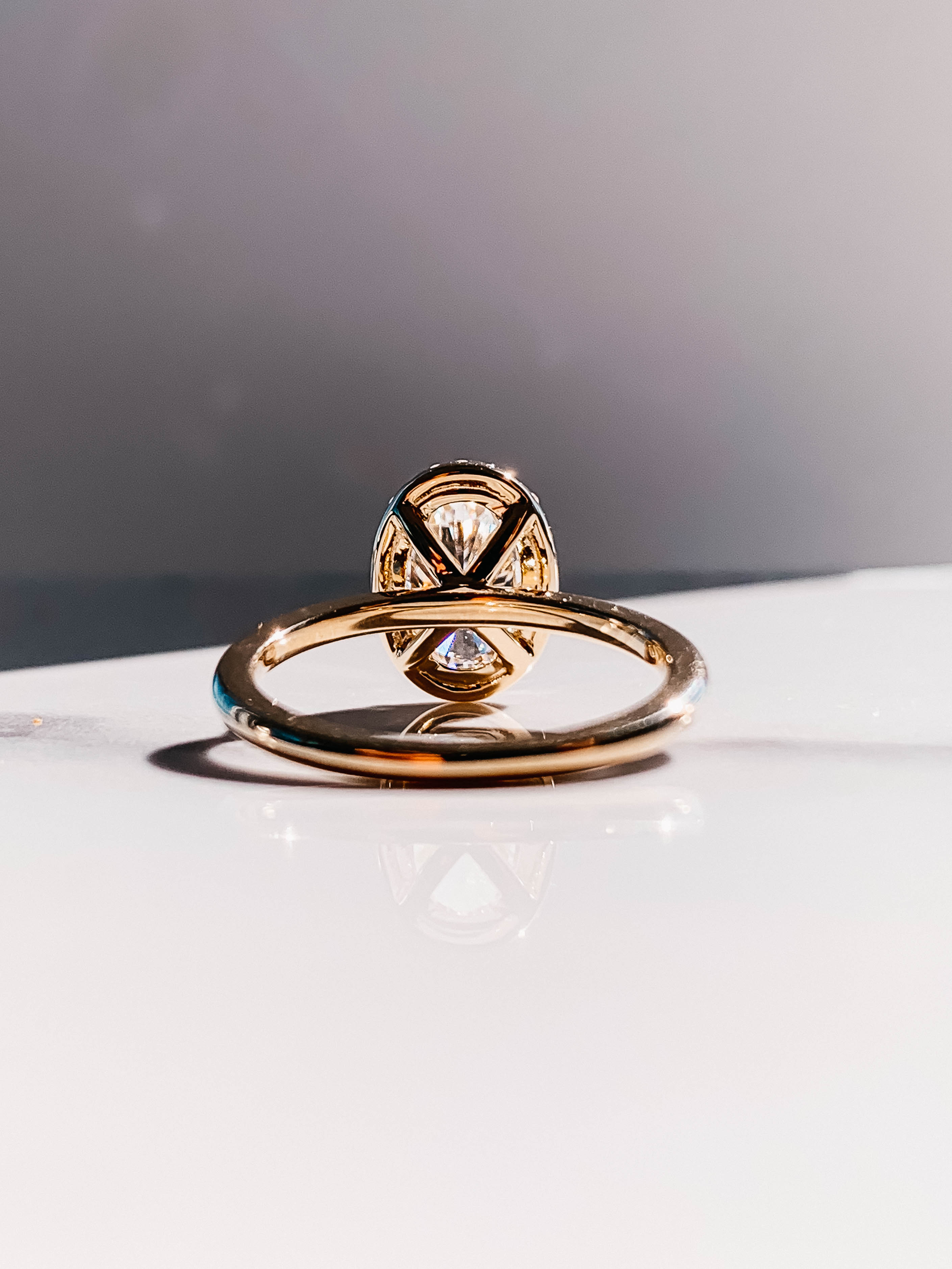 2.0CT Oval Cut Moissanite Halo Engagement Ring