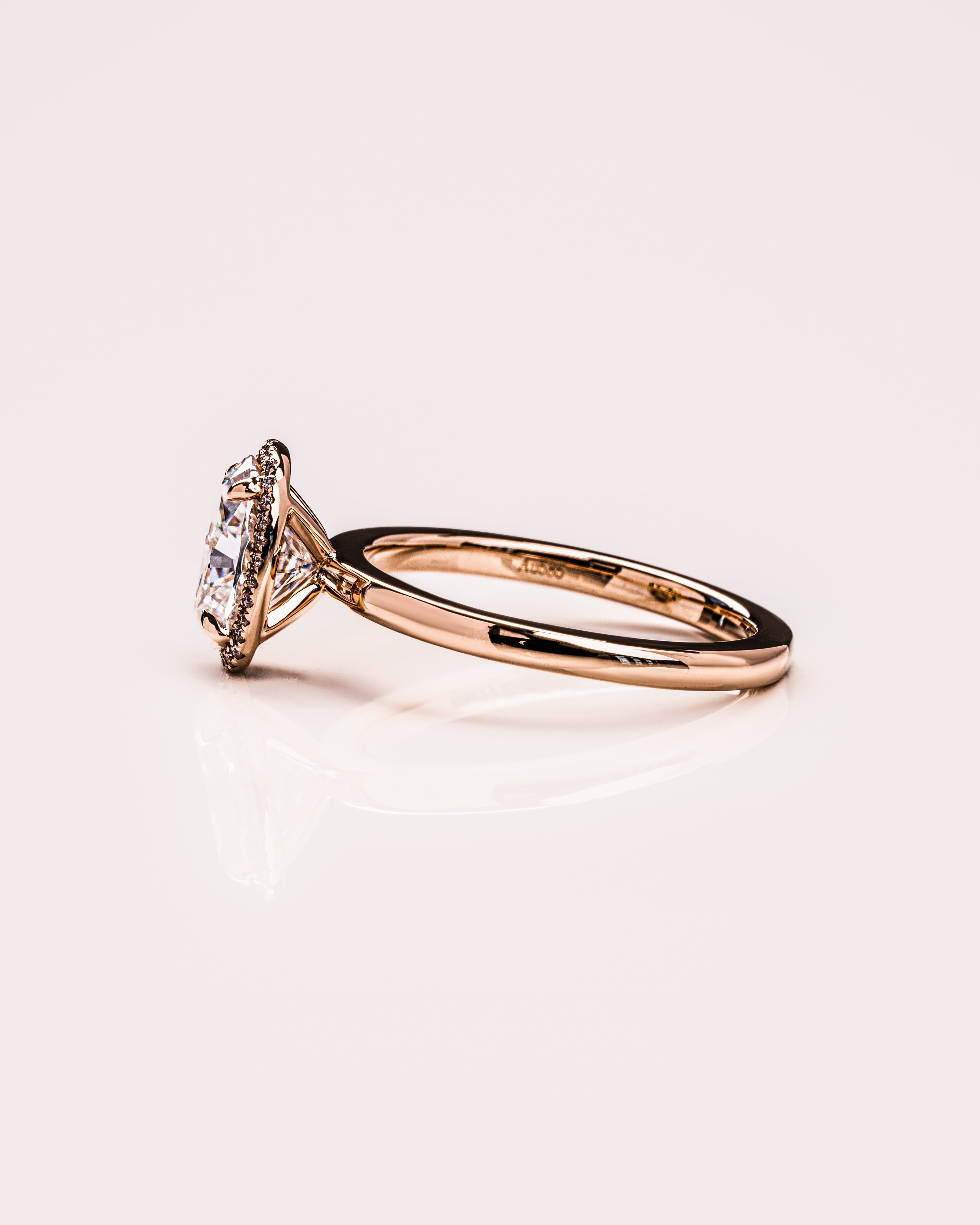 1.80 - 3.80 CT Oval CVD Diamond Halo Engagement Ring