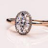 1.80 - 3.80 CT Oval CVD Diamond Halo Engagement Ring