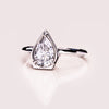 1.33-3.33  CT Pear CVD Diamond Solitaire Engagement Ring