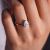 1.33-3.33  CT Pear CVD Diamond Solitaire Engagement Ring