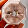 1.50 CT  Pear Cut Solitaire Style Moissanite Engagement Ring