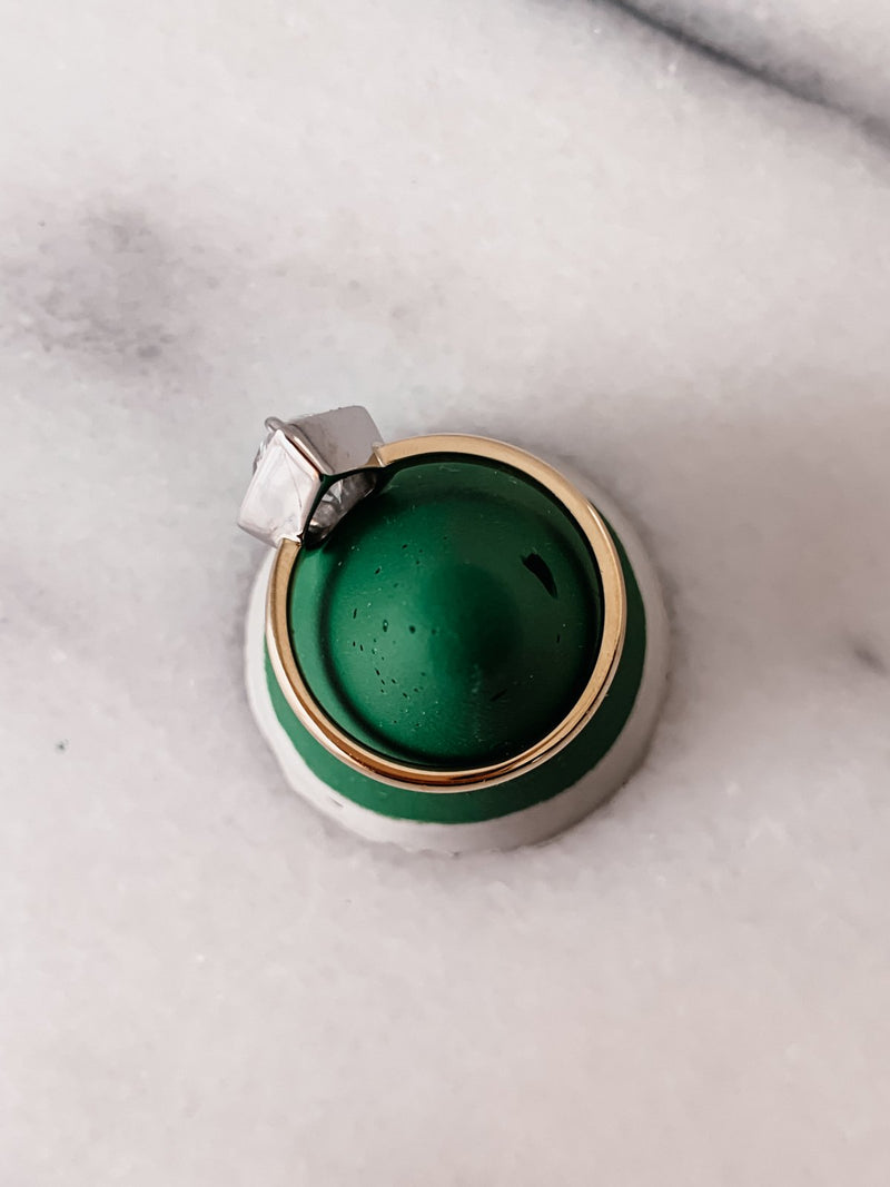 1.50 CT  Pear Cut Solitaire Style Moissanite Engagement Ring